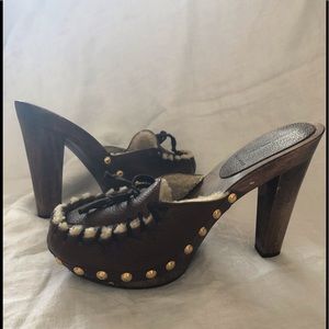 Vintage MIU MIU wood cloggers #ilovethese size 39